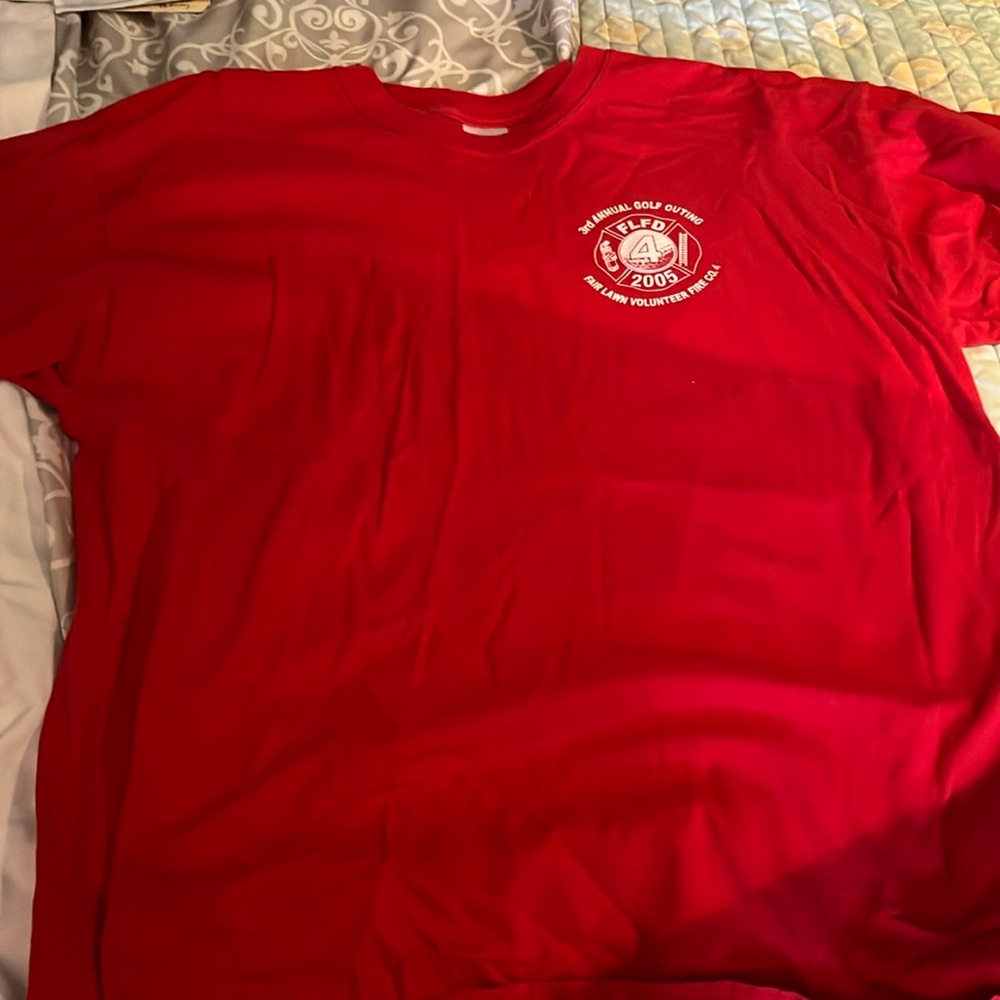 Mens xl fair lawn fire dept 2005 golf outing t shirt
